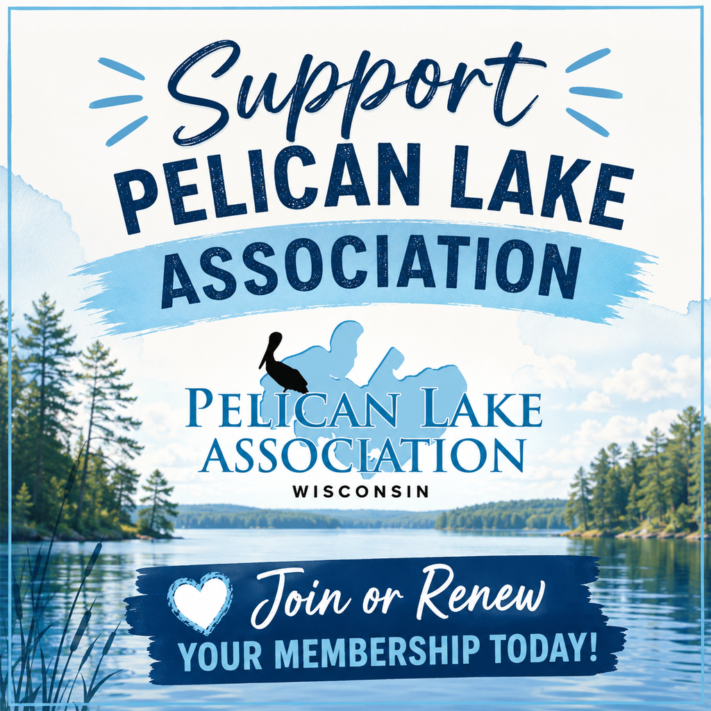 Graphic that says Support Pelican Lake Association - Join or Renew your Membership Today